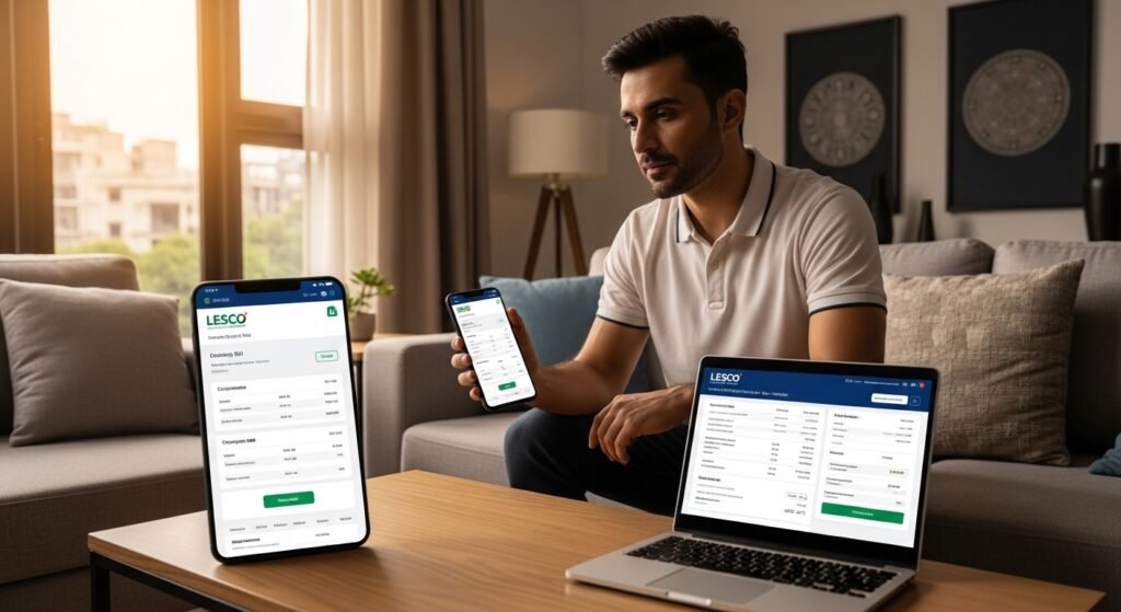 LESCO bill check online duplicate Pakistan