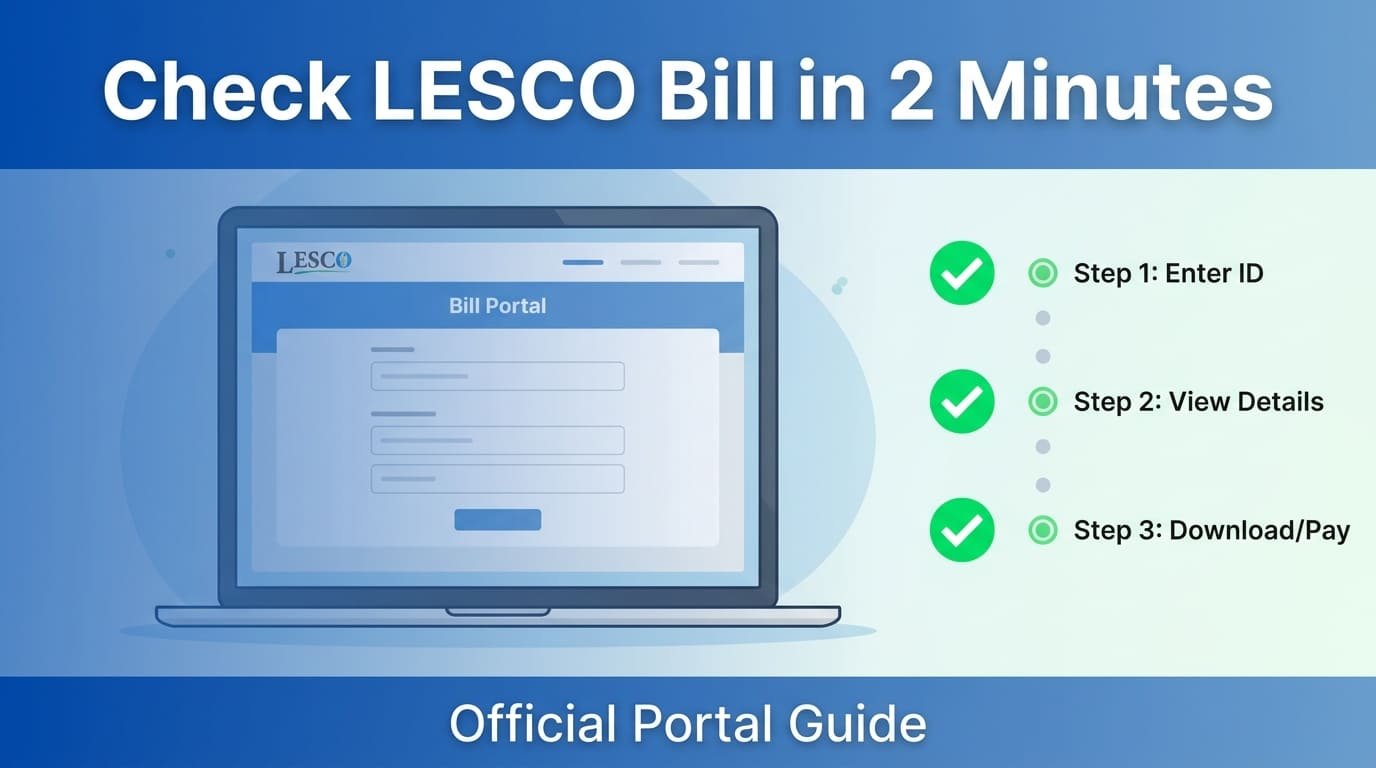 Check-LESCO-Bill-in-2-Minutes